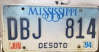 Mississippi Kennzeichen vom Chevrolet V8 